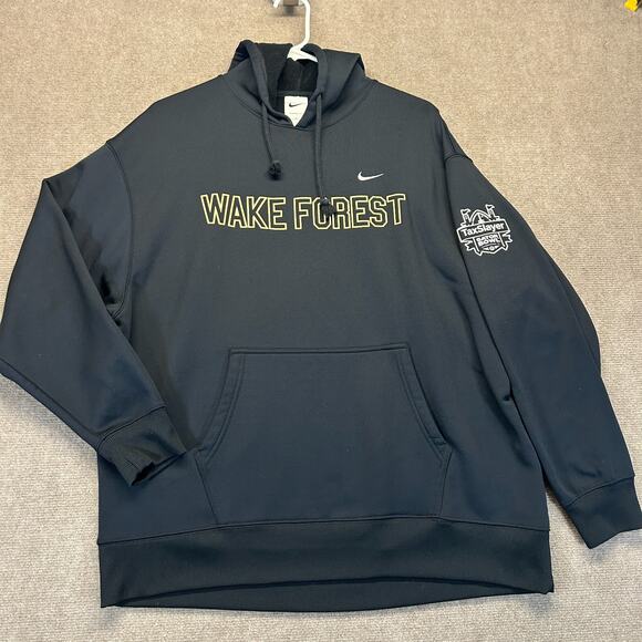Wake Forest 2021 Gator Bowl Hoodie Women's Large Black Oversize Pullover Nike - Picture 1 of 11
